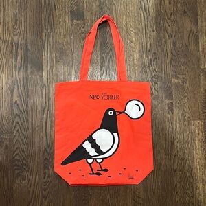 The New Yorker Limited Edition Red Pigeon Canvas Tote